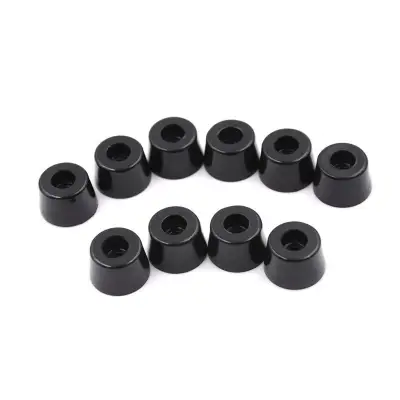 10 Pcs 21mm x 15mm Black Conical Recessed Rubber Feet Bumpers Pads