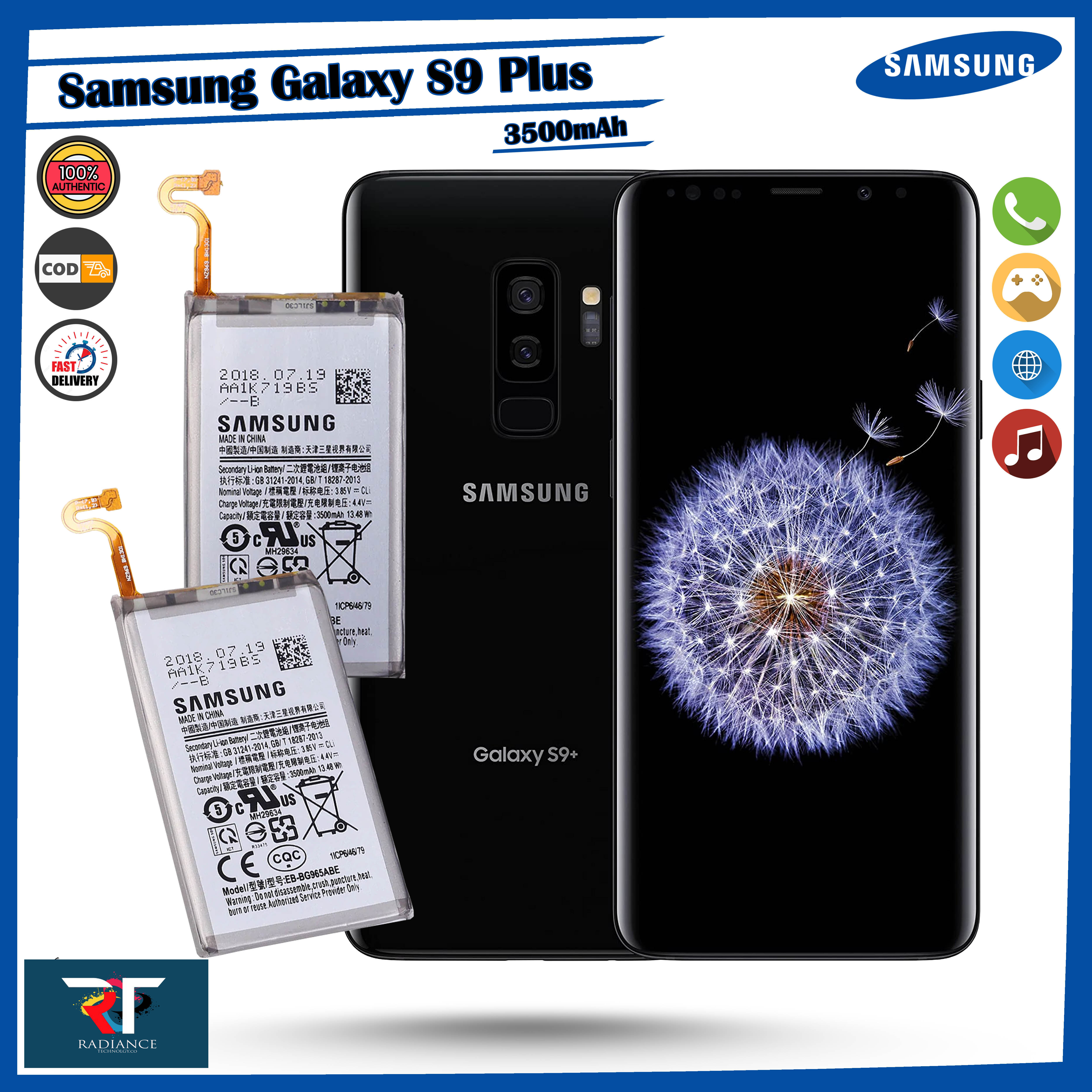 Samsung Galaxy S9 Plus Battery 3500mAh SM-G965F, SM-G965U, SM-G965W, SM- G9650, SM-G965U1, SM-G965N, SCV39, SM-G965X, SC-03K Model: EB-BG965ABE  Manufacture (Original Genuine) Lazada PH