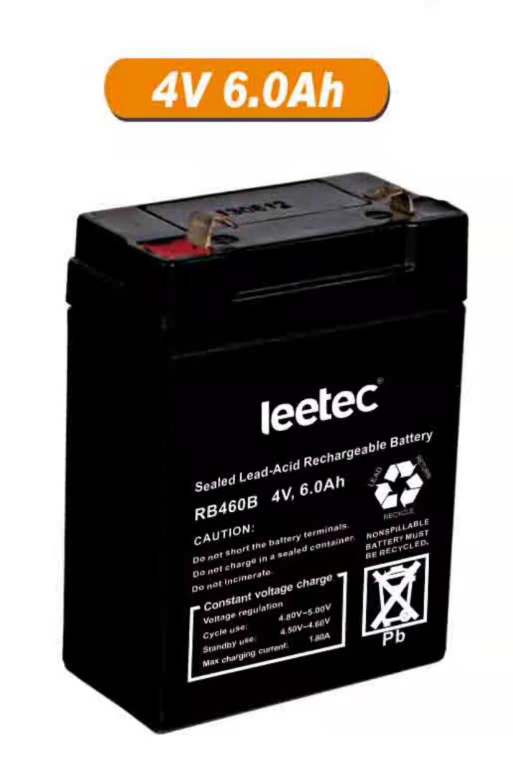 Rechargeable Battery Sealed Lead-Acid 4V 1.6Ah (2 pcs.) LEETEC RB416