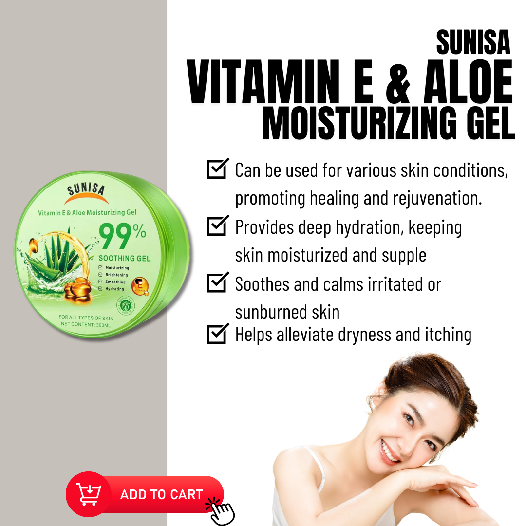 Sunisa Aloe Vera Soothing Gel Original 300ml 99 Aloe Vera And Vitamin E Moisturizer Soothing Gel 4149