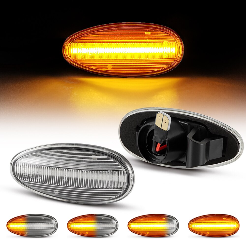 2x LED Dynamic Side Marker Lights Turn Signal Lamps For Mitsubishi ...