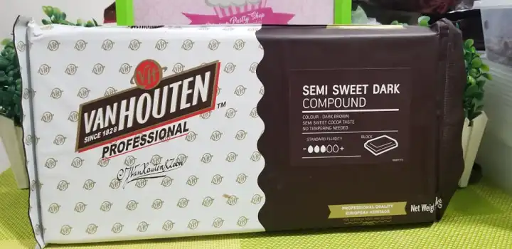 Van Houten Semi Sweet Dark Chocolate Bar 1kilo Exp Feb2022 Lazada Ph