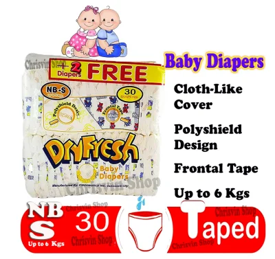 Dryfresh Baby Cloth Like Diaper 30 pcs. (NB-S)
