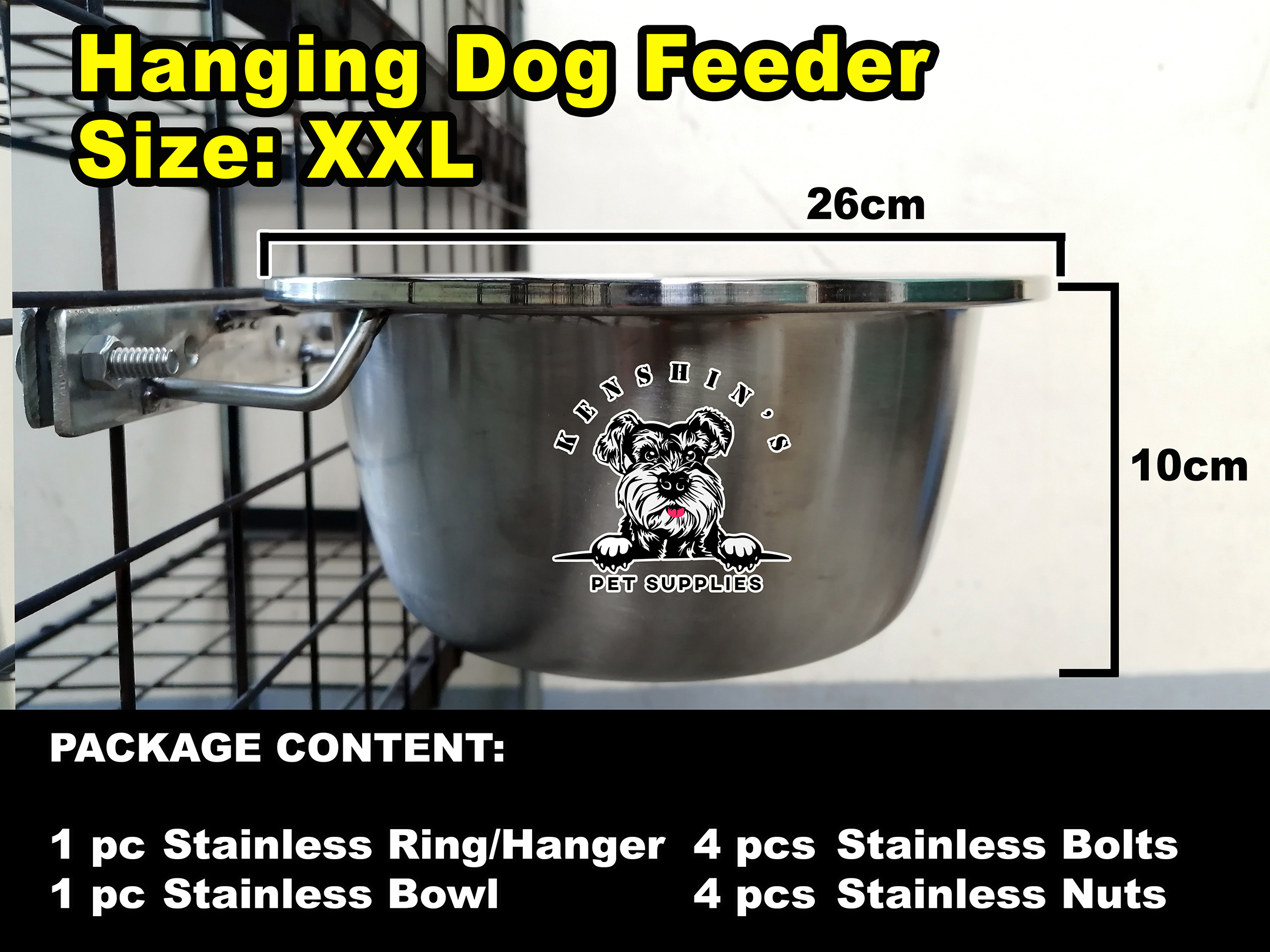 hanging dog feeder