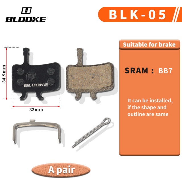 BLOOKE Bicycle Disc Brake Pad Bike Mechanical Hydraulic for M355 445 MT200  NUTT ZOOM HB100 SRAM BB5 BB7 MTB Road Caliper | Lazada PH