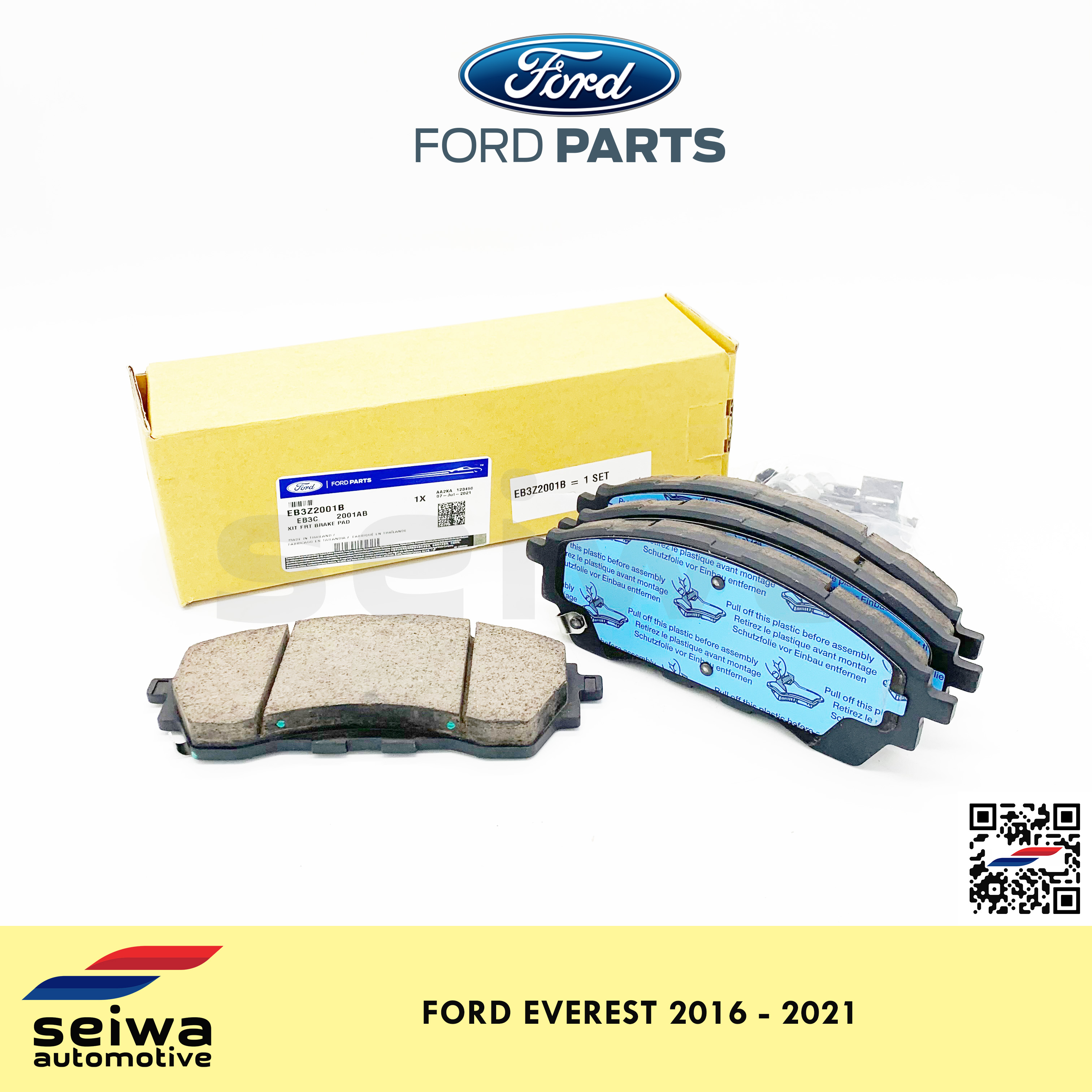 [2016 - 2021] Ford Everest Brake Pads Front - Genuine Ford Auto Parts ...