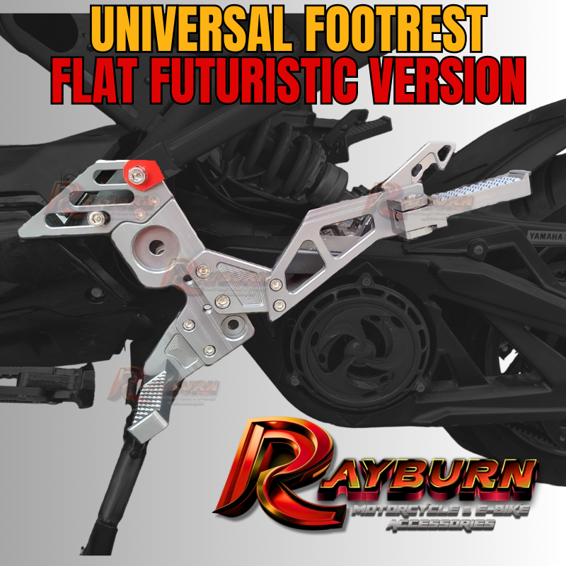 Universal Flat Footrest Futuristic Design, For Motorcycles and E