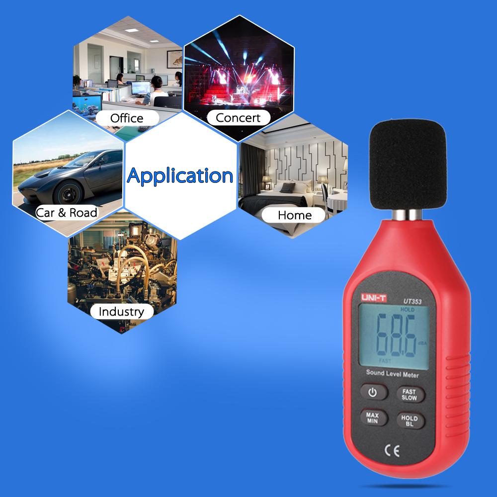Smart Sensor Máy Đo Mức Âm Thanh Kỹ Thuật Số Màn Hình LCD Mini UNI-T UT353 Dụng Cụ Đo Tiếng Ồn Máy Kiểm Tra Giám Sát Decibel 30-130dB