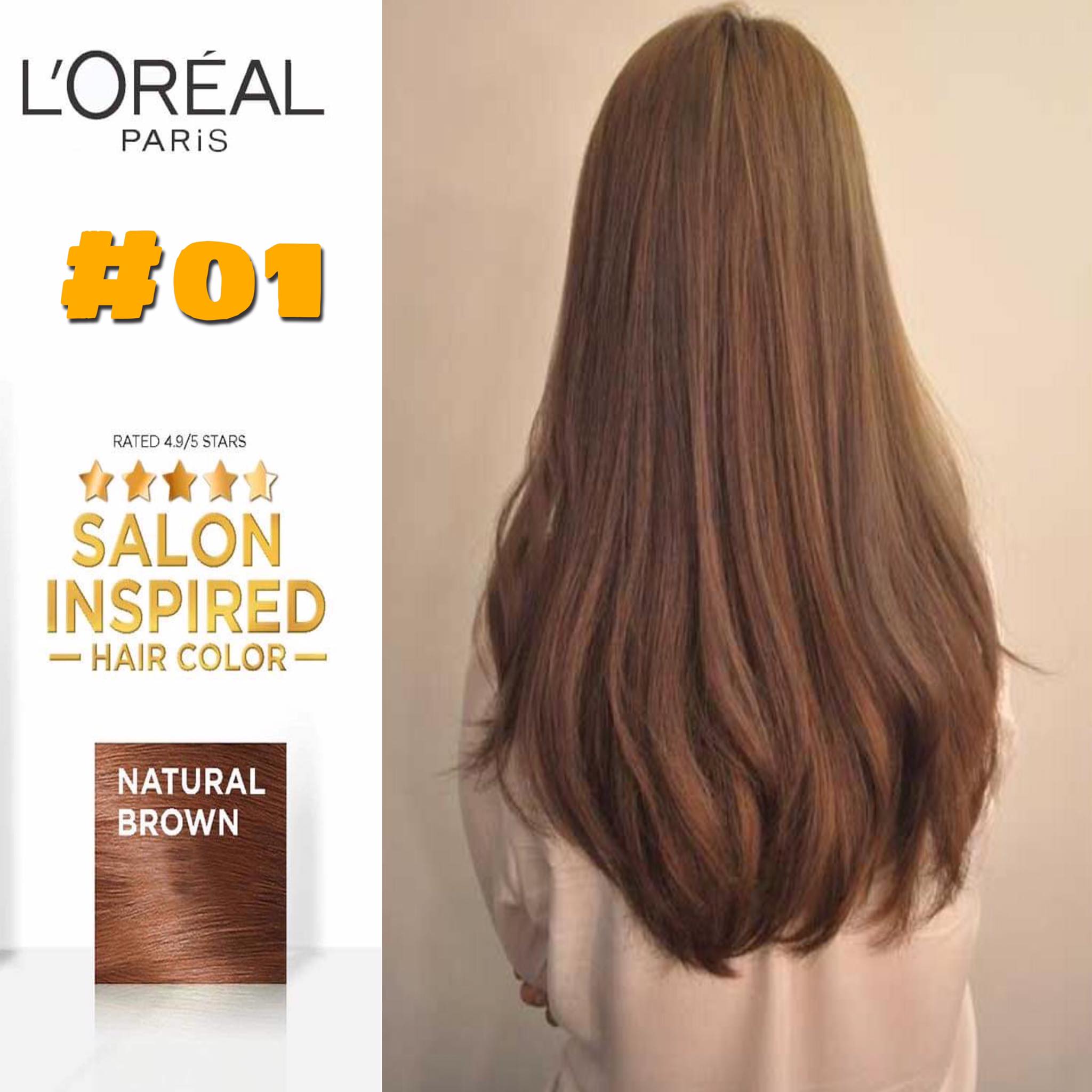 Best Seller Loreal Excellence Fashion Ultra Lights #01 Hair Color Natural  Brown | Lazada PH
