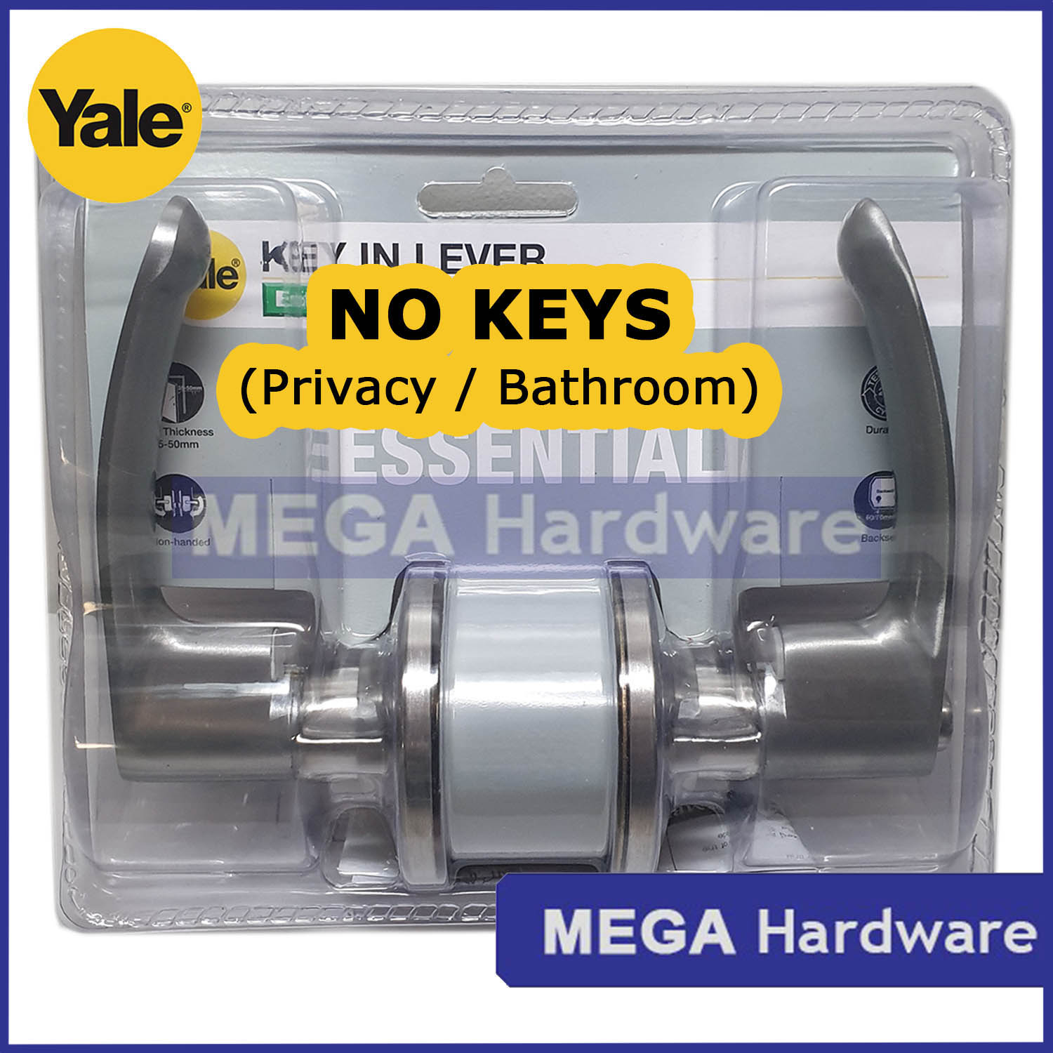 Yale Lever Type KEYLESS Entrance Lockset Doorknob VL4462 (Privacy