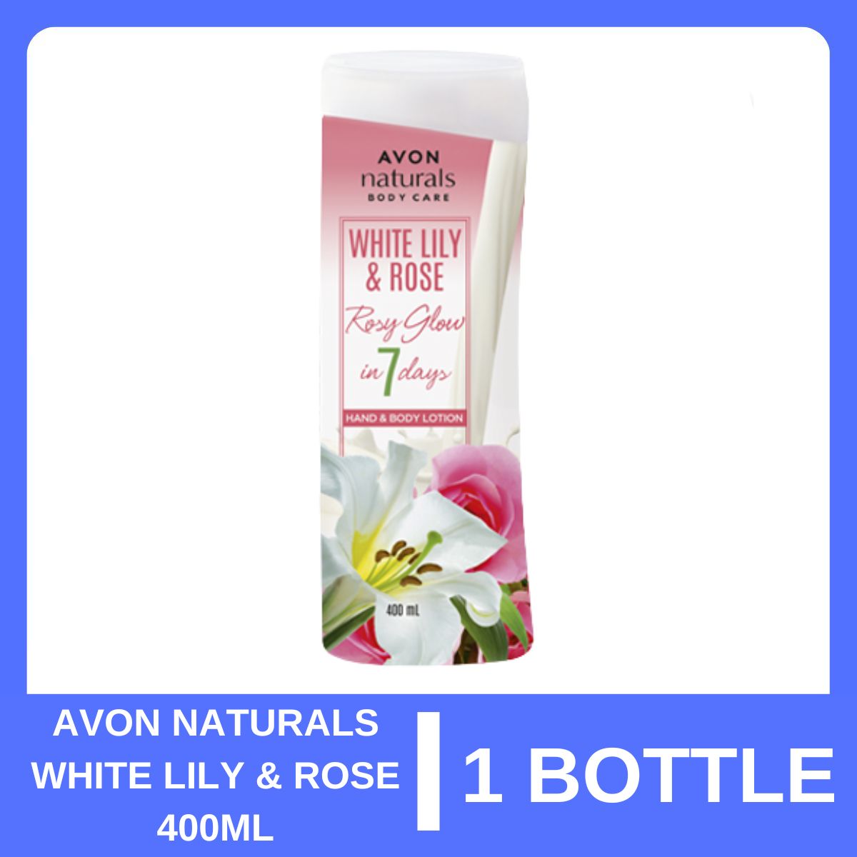 AVON Naturals White Lily & Rose Hand And Body Lotion 400ml 1 Bottle