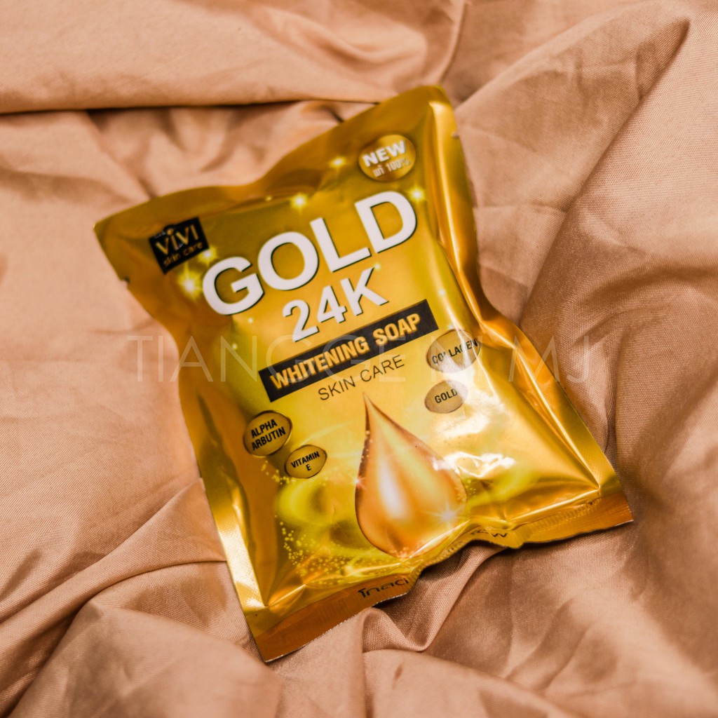 gold 24k whitening soap review