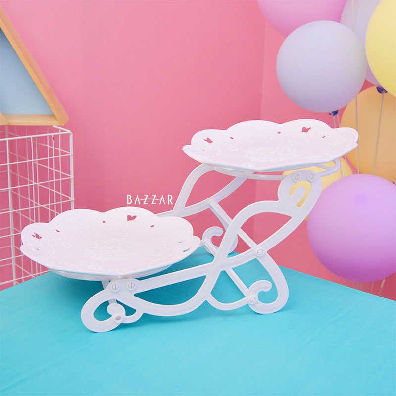 2/3 Layer Dessert Stand Cake Tray Fruit Tray Snacks Plate Candy Buffet