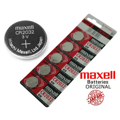 MAXELL CR2032 (1 Card / 5 Pieces) Lithium 3 Volts Coin Type CR-2032 DL2032, BR2032, KL2032, L2032, ECR2032, 5004LC, KCR2032, E-CR2032