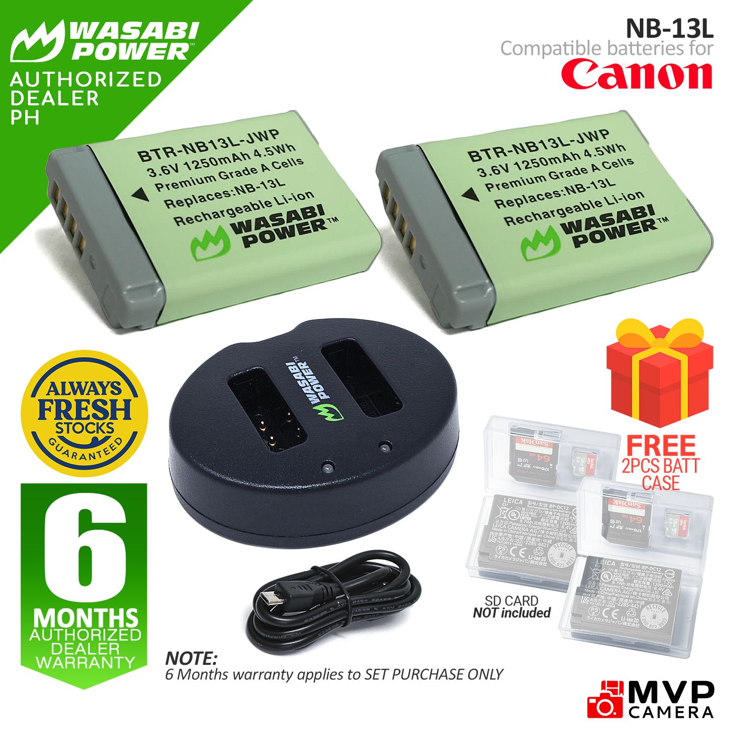 PowerShot G1 X Mark III SX720 HS G5 X G5 X Mark II Wasabi Power Battery SX620 HS Dual Charger for Canon NB-13L SX730 HS G7 X Mark III G9 X 2-Pack G9 X Mark II G7 X Mark II G7 X SX740 HS 