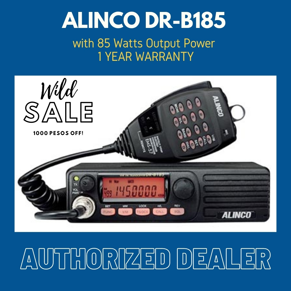 Alinco DR-B185T Compact VHF 2M FM 85W Mobile Transceiver 