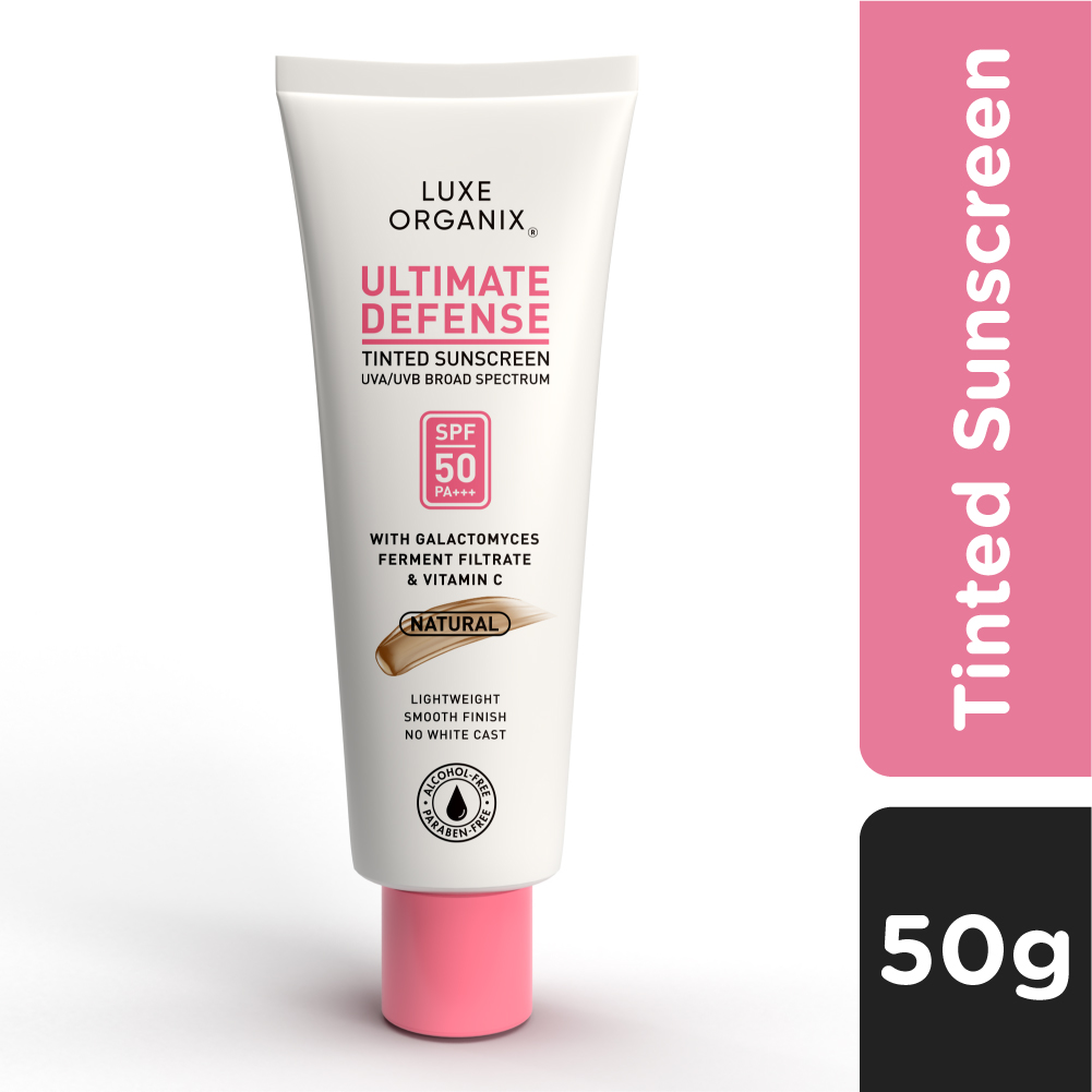 luxe organix ultimate defense tinted sunscreen