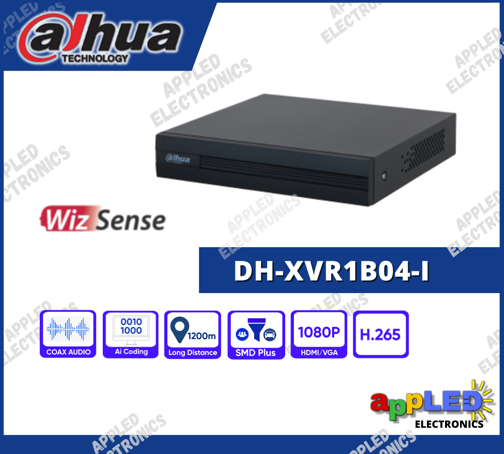 Dahua DHXVR1B04I 4CH 1080P WIZSENSE DVR with AoC (Audio over Coax