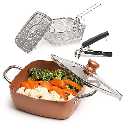 Copper Chef 10 Piece Nonstick Pan Set, with CeramiTech cookware sets pots  and pans stainless steel cookware set kitchen - AliExpress