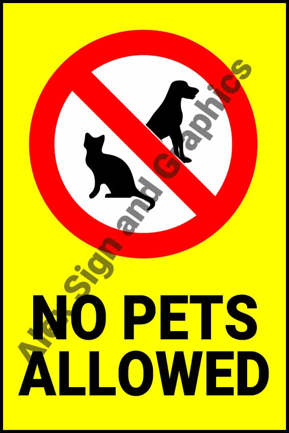 No Pets Allowed PVC Signage A4 Size (7.5 x 11.25) Lazada PH