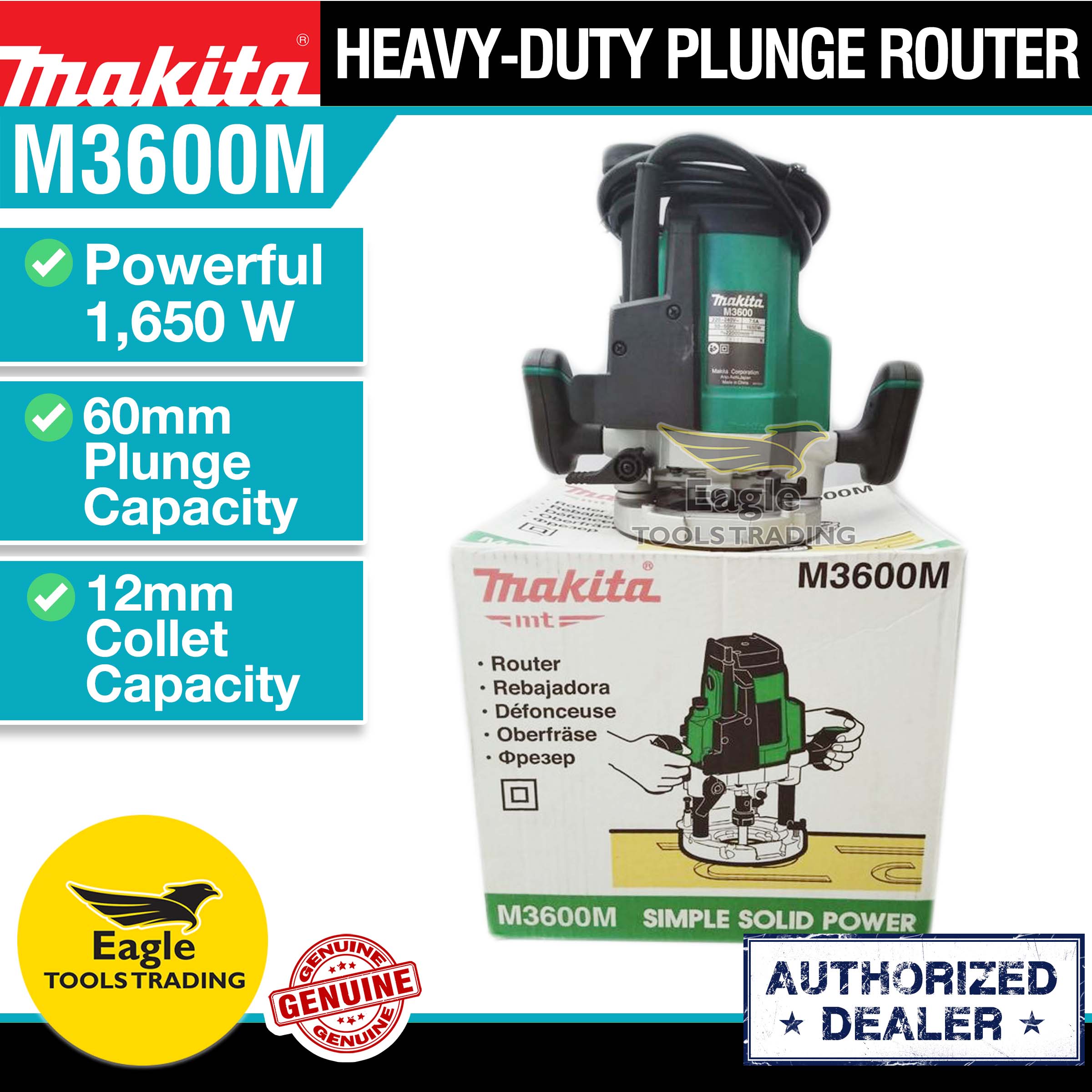 Makita m3600m best sale router review