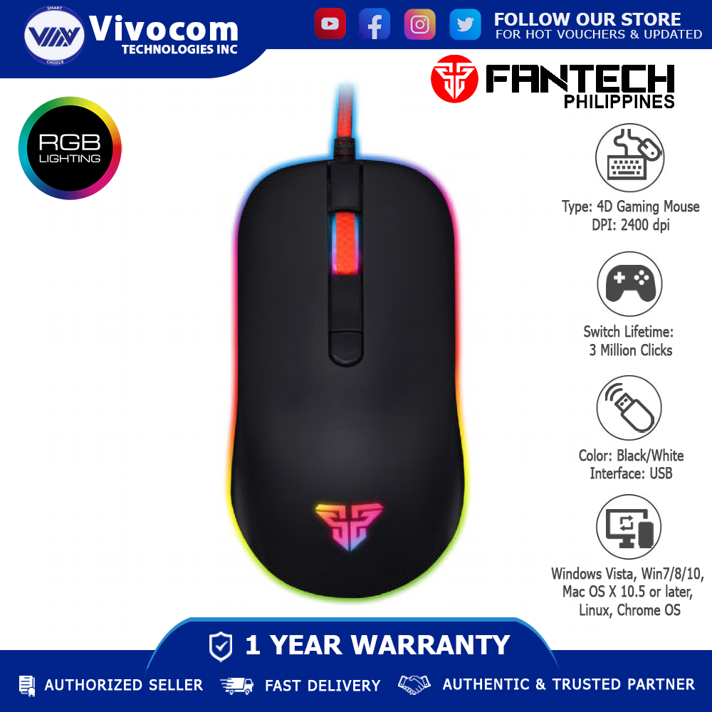 fantech rhasta g10 pro 4d gaming mouse