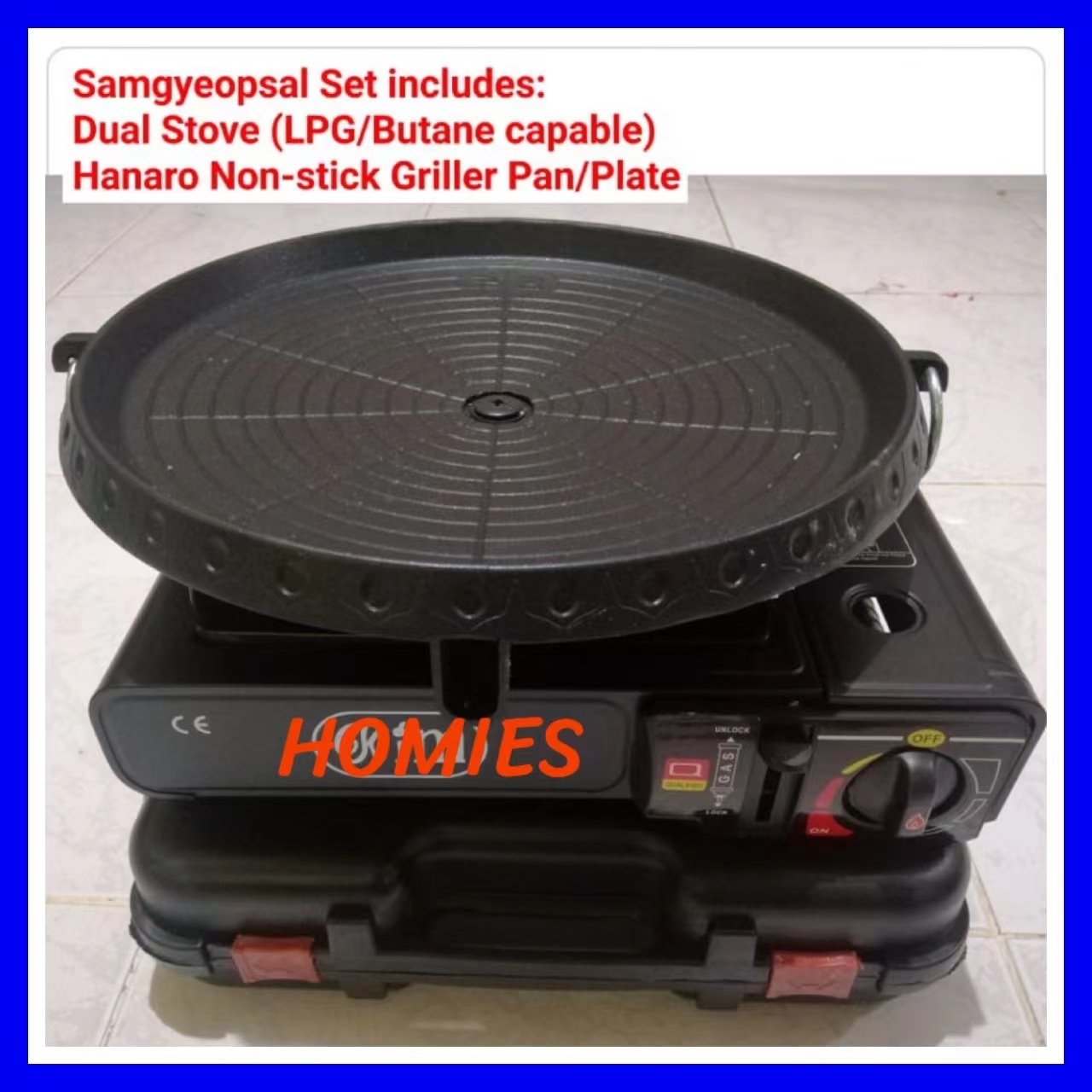 SAMGYUPSAL ROUND GRILL PAN & SINGLE STOVE, Samgyupsal,Grill Pan