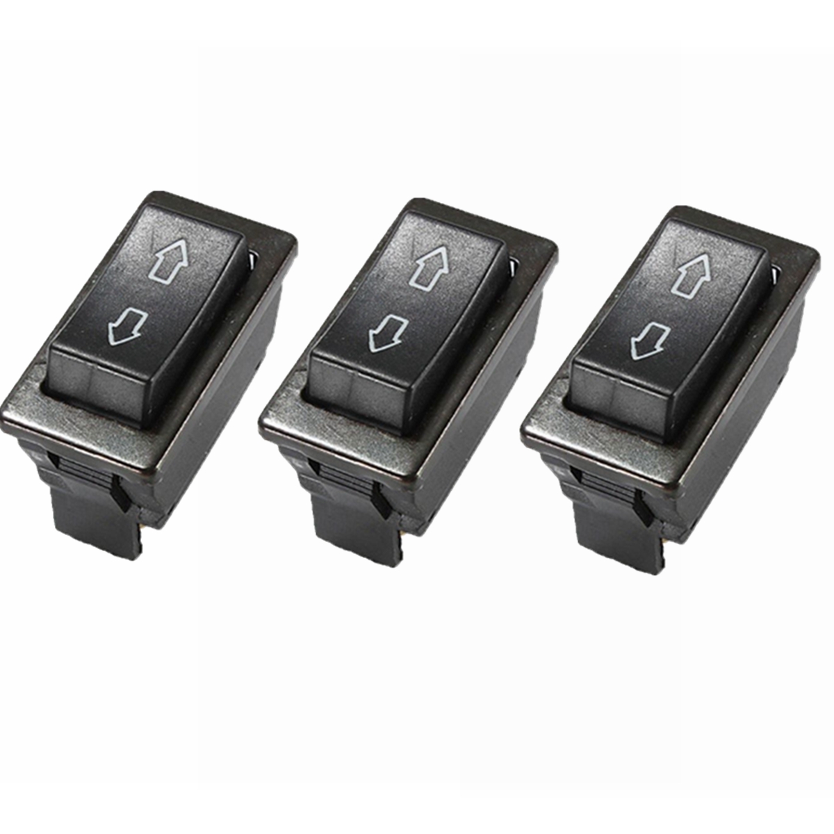 3PCS Universal 5-pin ON/OFF SPST Momentary Power Window Rocker