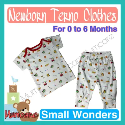 Baby Clothes Terno Shirt and Pajama Premium Quality Cotton (0 to 6 months)