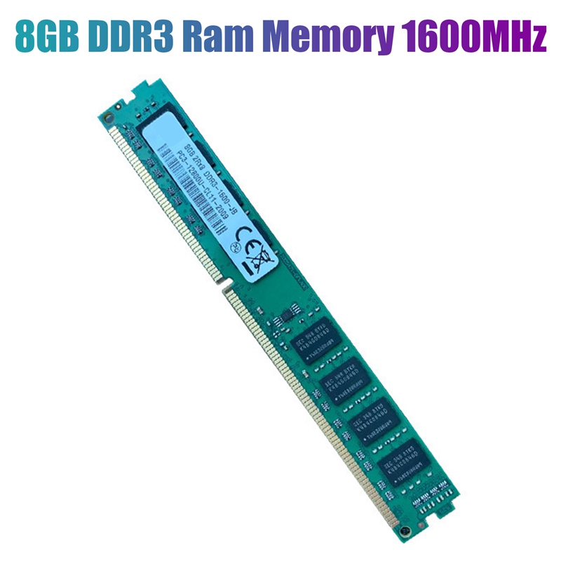 8GB DDR3 Ram Memory 1600MHz PC3-12800 DIMM 240 Pins Support Dual Channel for Intel AMD Desktop RAM Memoria