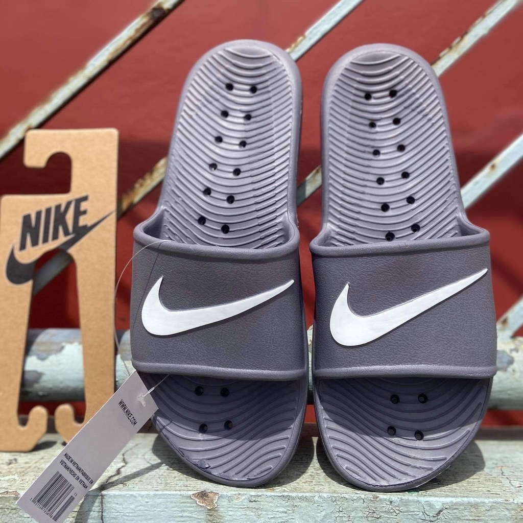 nike kawa slide grey