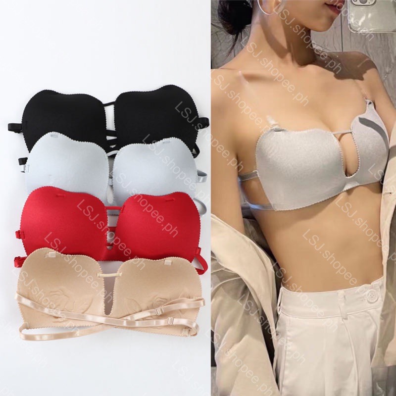 LSJ seamless strapless bra without straps (free straps) Lazada PH