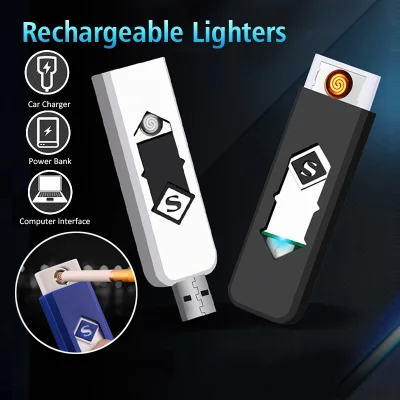 USB rechargeable lighter ​​Double-sided windproof coil ultra-thin lighter
