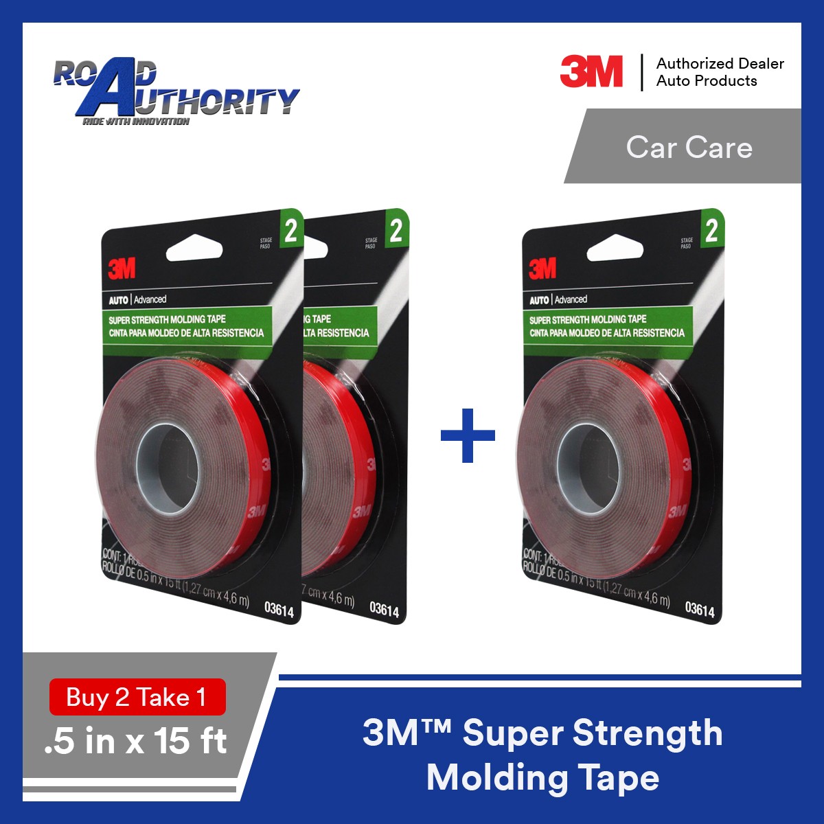 3M Molding Tape 1/2" X 15FT Buy 2+1 Lazada PH