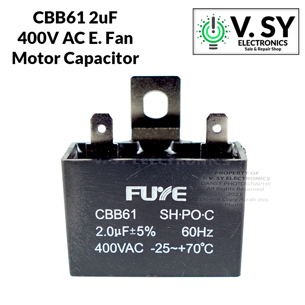 Capacitor 2.0UF 2MFD 350V AC CBB61 Capacitor 2 Wire 