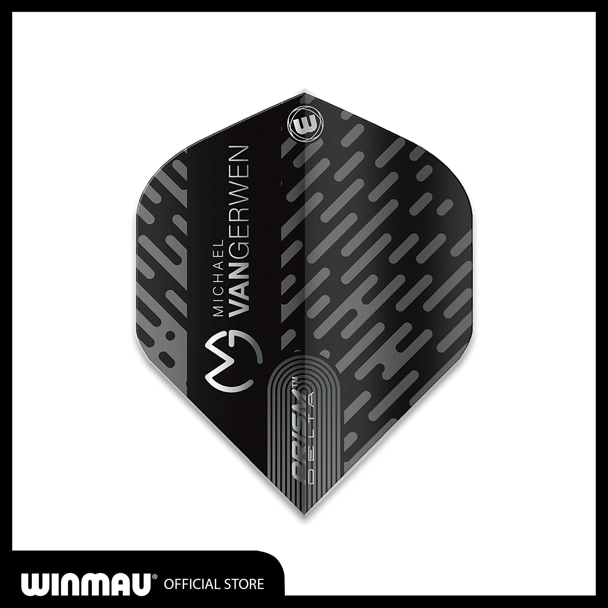 WINMAU PRISM Delta Black Dart Flights: 3 per set