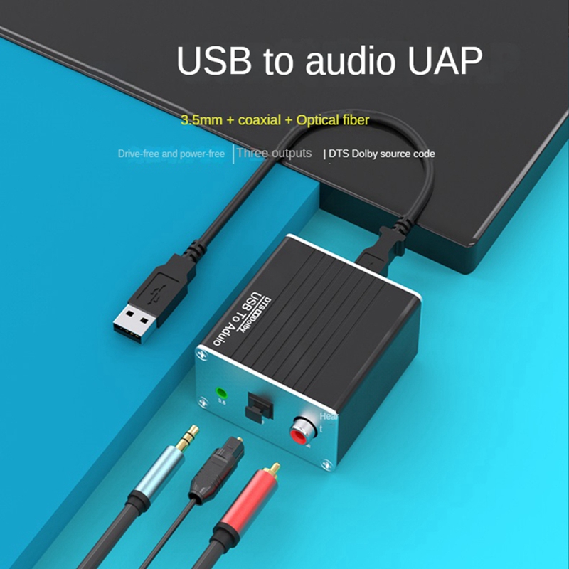 Bán USB to Audio Converter PC Sound Card for PS5 to 3.5mm Speaker AUX