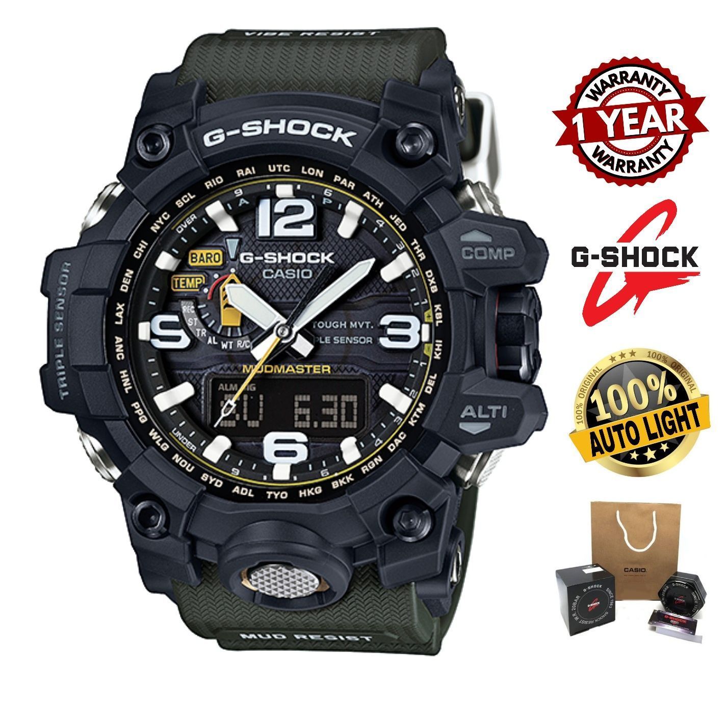 G-SHOCK ORIGINAL GWG-1000 1A3 / GWG1000 / GWG 1000 AutoLight Navy U.S ...