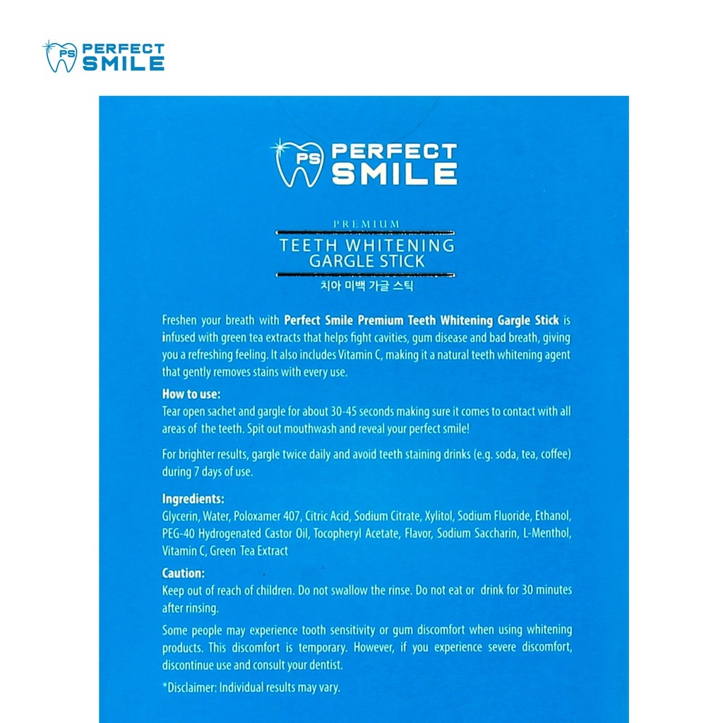 Perfect Smile Whitening Gargle Stick 14S Lazada PH