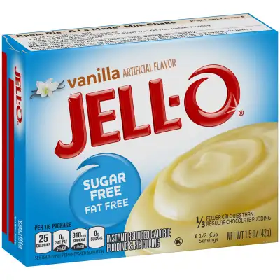 Jell-O Sugar Free Vanilla Flavor Instant Pudding & Pie Filling From USA (42g)
