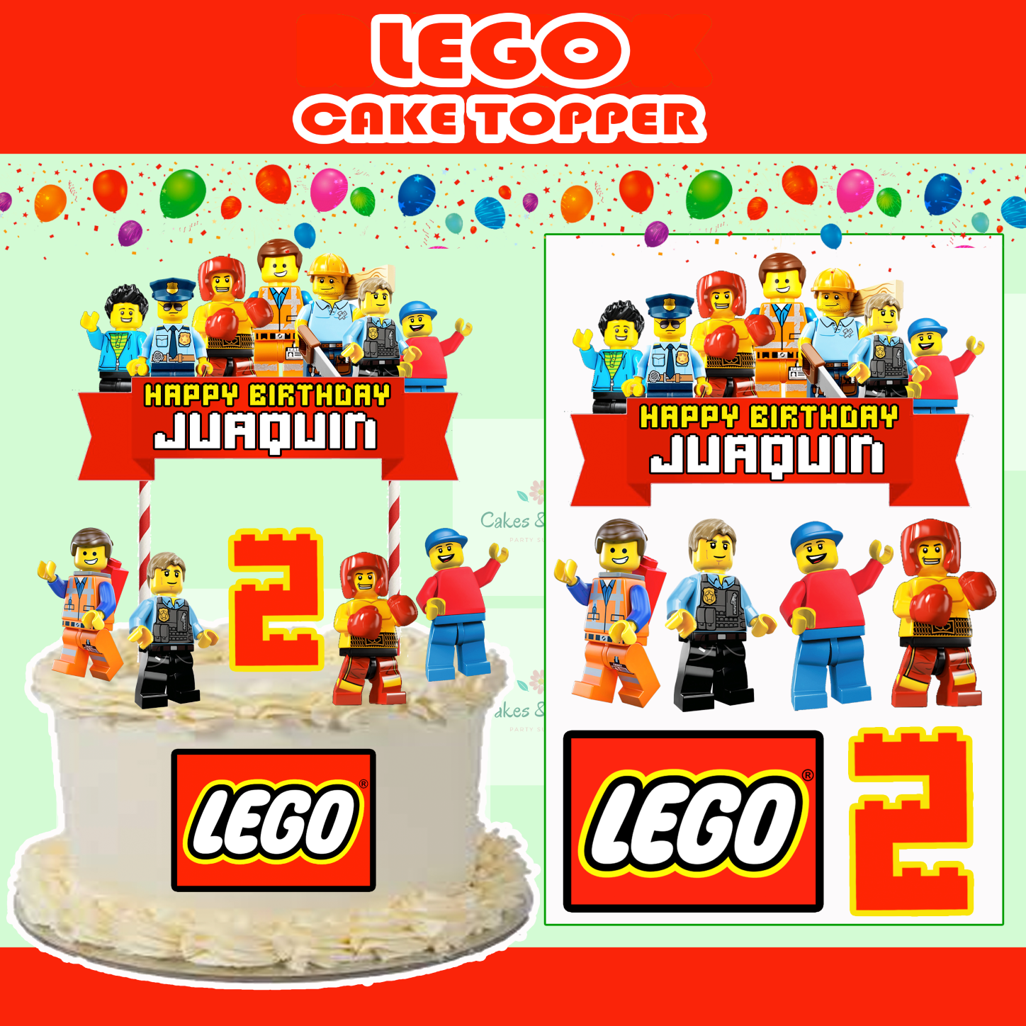 LEGO CAKE CUPCAKE TOPPER PARTY DECORATION | Lazada PH