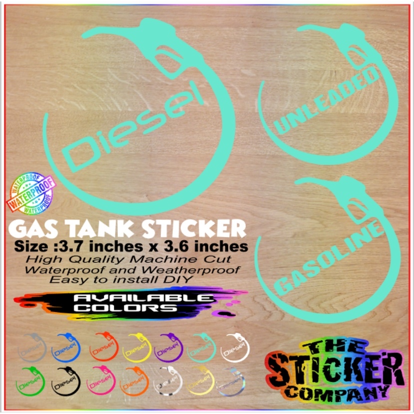 Gas tank sticker Diesel Unleaded Gasoline CAr sticker Lazada PH