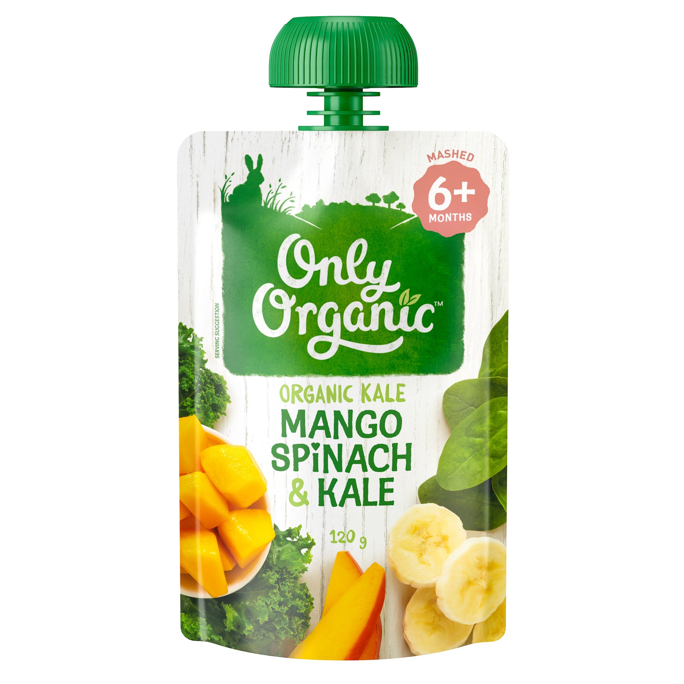 Only Organic Baby Food 6+ months Mango Spinach & Kale (120g) Lazada PH