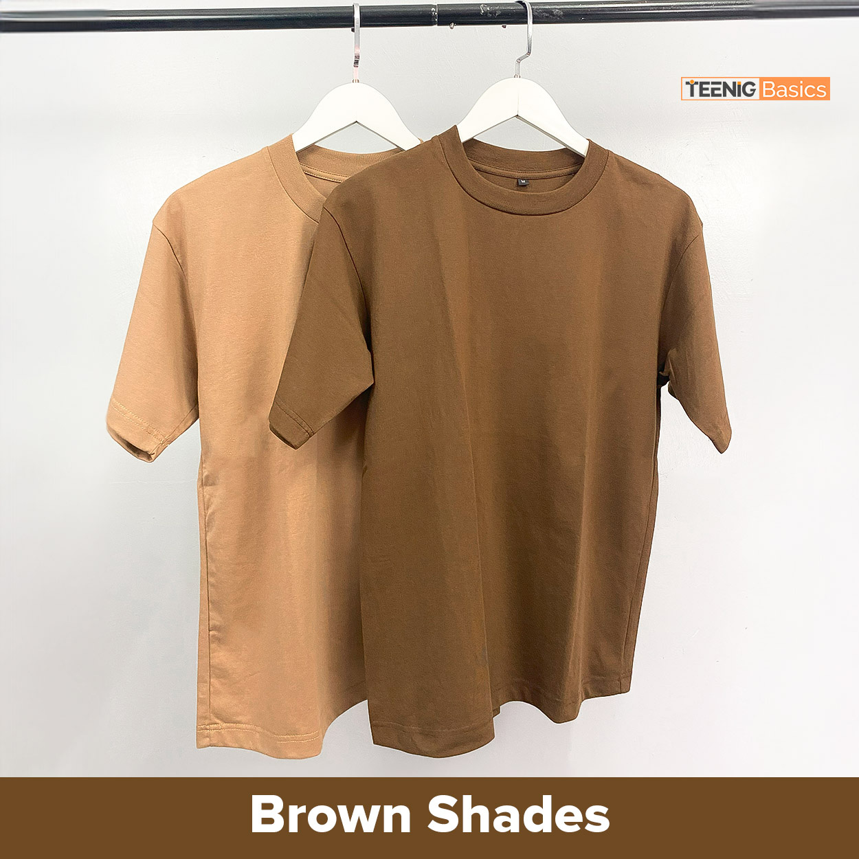 different shades of brown shirts