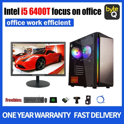 Desktop Computer Set PC Full Set Brand New Computer Set Package INTEL Core I5 6400T 8G Memory 16G Memory 500G HDD 120G SSD 240G 320g 1TB with 19Inches Monitor PC Set Gaming Mini PC Office computer set