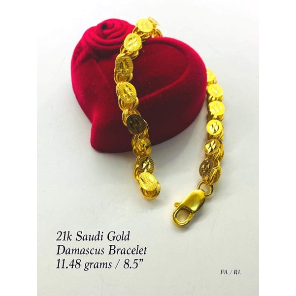 21k Saudi Gold Damascus Bracelet | Lazada PH