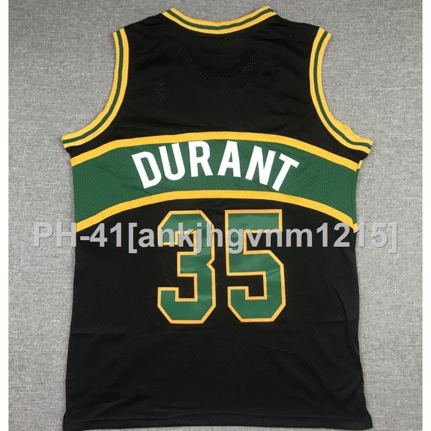 New Men Seattle Supersonics 35 Kevin Durant Sonics Embroidery 