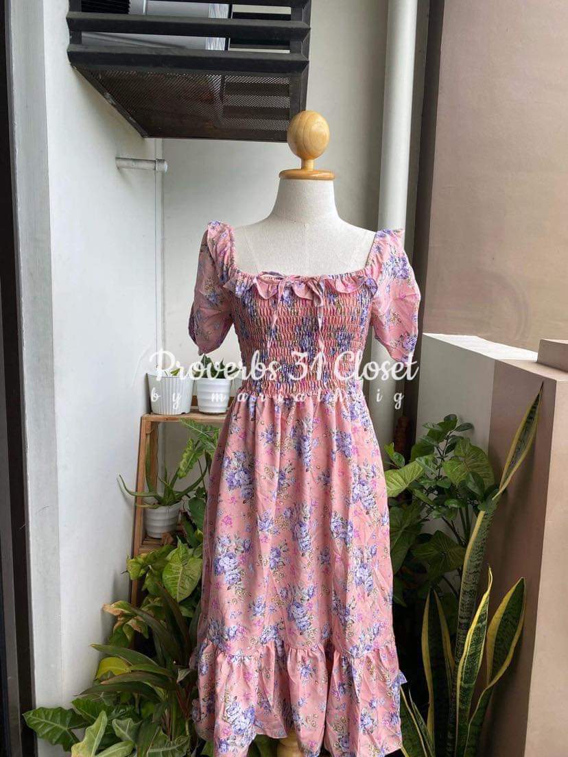ZAMA puff sleeve coat dress