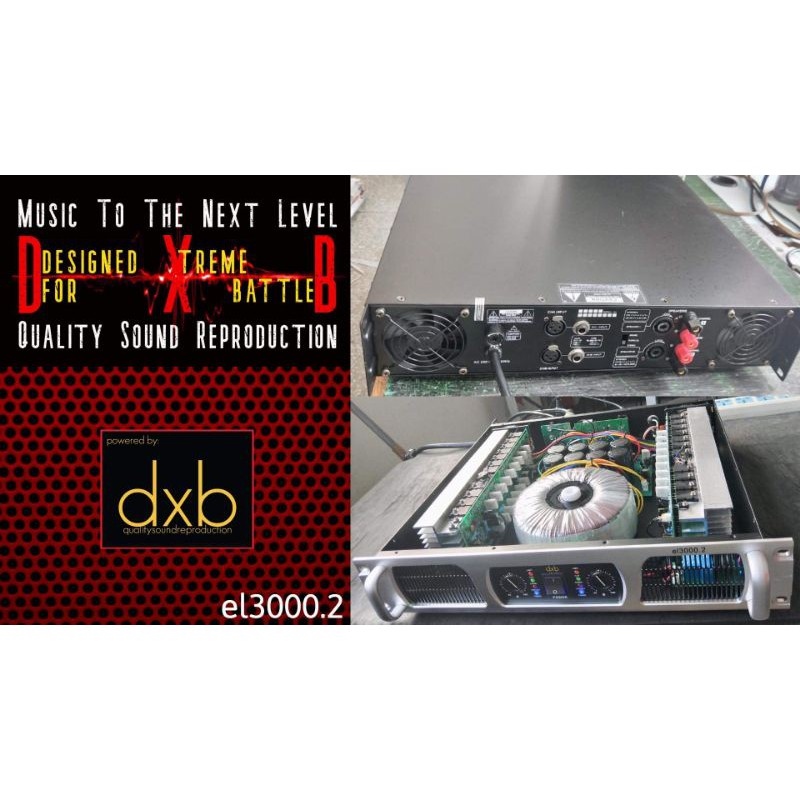 dxb EL3000.2 Power Amplifier 950w RMS x2 8 ohms of Pure Power Lazada PH