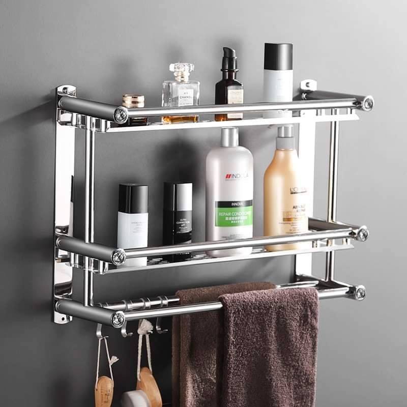 Hanger Storage Holder Bathroom Soap Shampoo Facial Cleanser Storage Holder 1 2 3 Tier Towel Holder Rack Large Hanging Organizer Lazada Ph